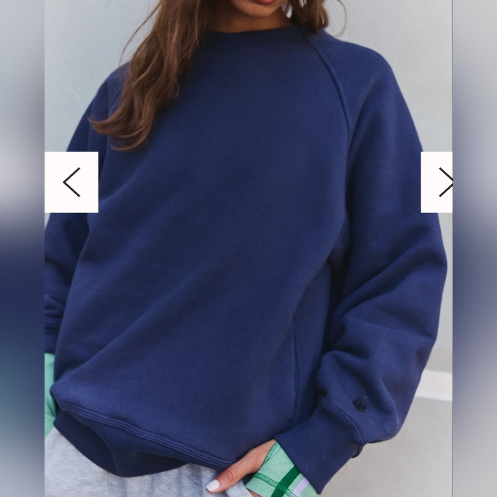 Free People Navy Blue Sweatshirt